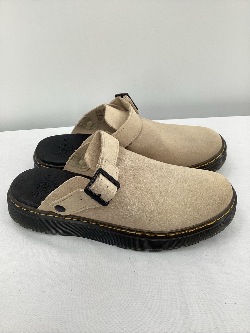 Dr. Martens Carson Suede Slip-On Clog with Buckle